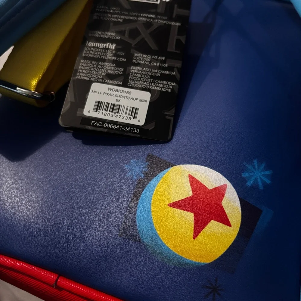 Loungefly Pixar Shorts Mini Backpack Luxo Ball AOP Blue WDBK3188 New with Tags